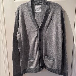 Abercrombie & Fitch Men's Charcoal Cardigan
